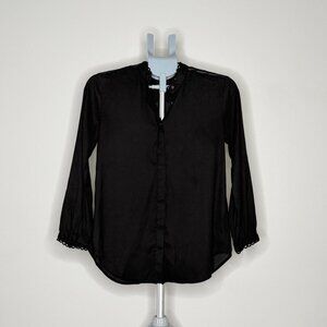 Ann Taylor Scallop Trim Blouse